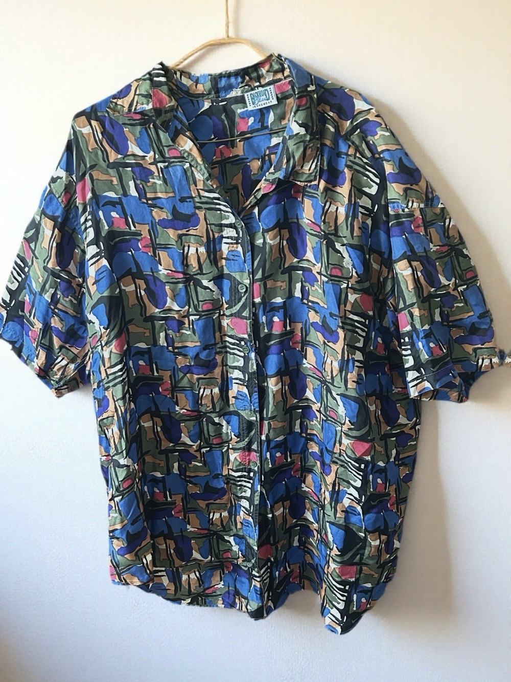 Vintage Backroad Blues Jeanswear Blue Button Down Blouse.  Small